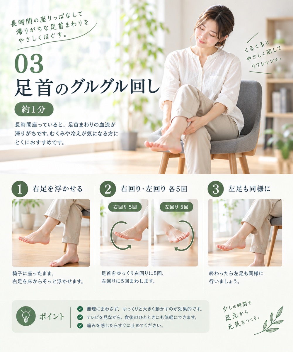 足首のグルグル回しのやり方