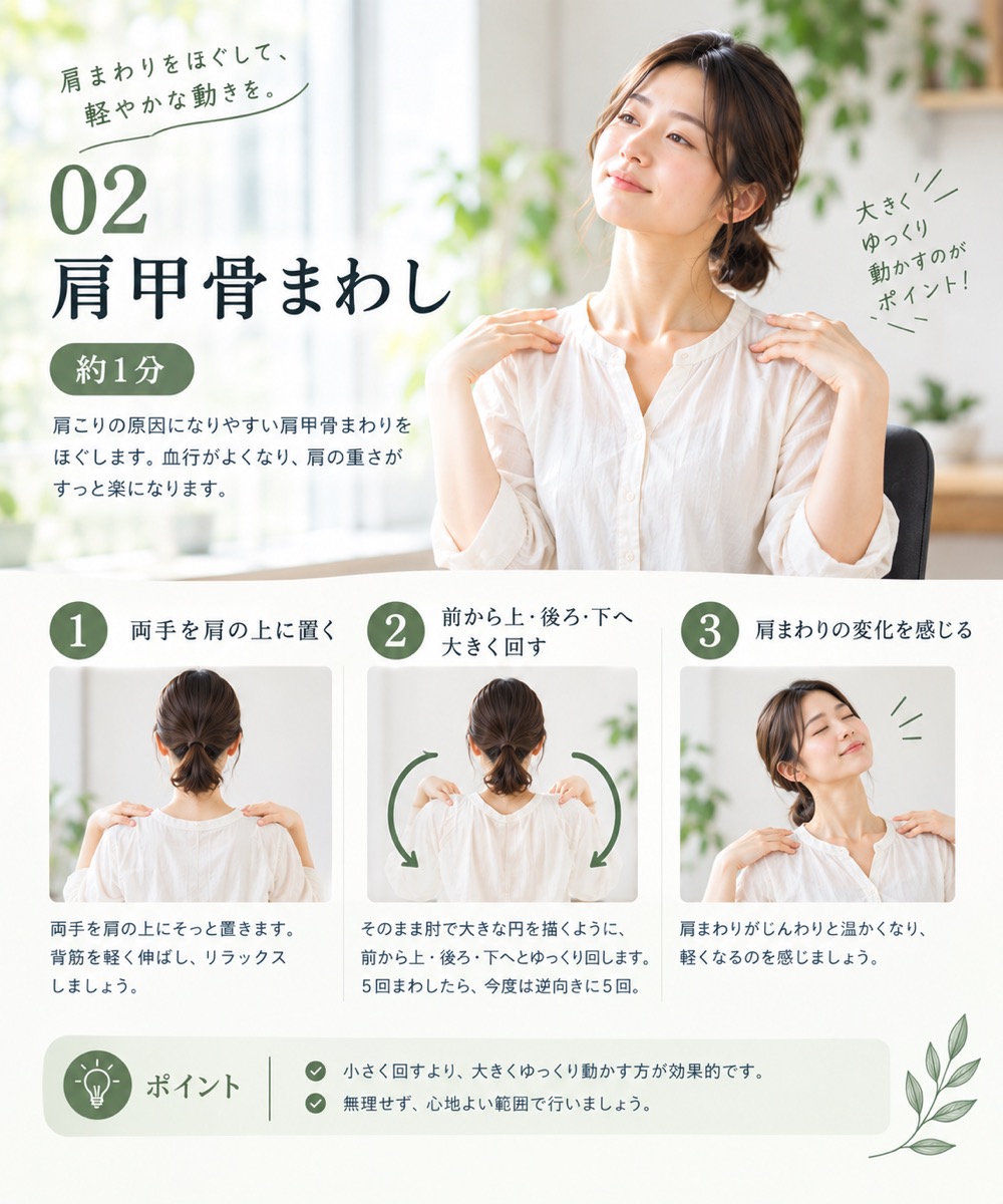 肩甲骨まわしのやり方